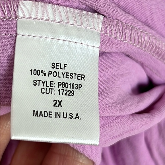 Lavender Purple Flowing Spaghetti Strap Jumpsuit 2X - Picture 3 of 8